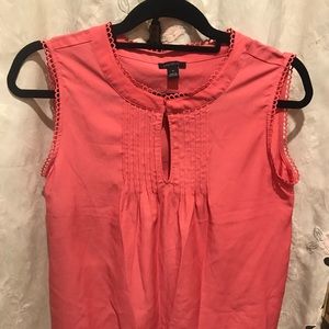 Ann Taylor pink sleeveless top XS
